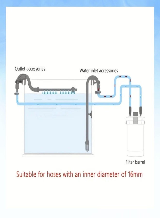 مجموعة أنابيب مدخل ومخرج احتياطية لفلتر VAYINATO Sun-Sun HW-303A/B | ملحقات استبدال فلتر حوض السمك البلاستيكية المتينة لتدفق المياه وتدويرها وصيانتها - Image 5
